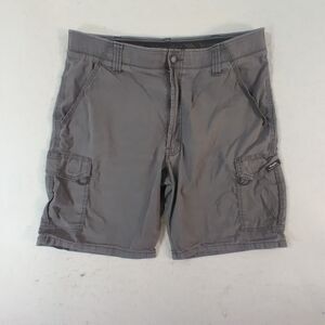 Wrangler outdoor men's cargo hiking shorts 36 x 9 dark gray Flex stretch Dri-Fit